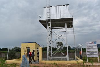 The exterior of a water scheme at government girls primary and secondary school (gra)