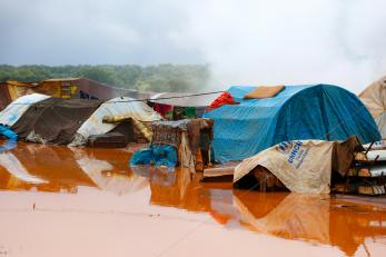 Flooded IDP camp in northwest Syria.